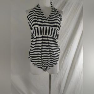 Motherhood Maternity Halter Style Size Medium Large One-Piece UPF 50+ Swimsuit